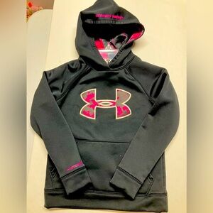 Under Armour Storm Boy’s Hoodie, Size YXS, Black/Pink